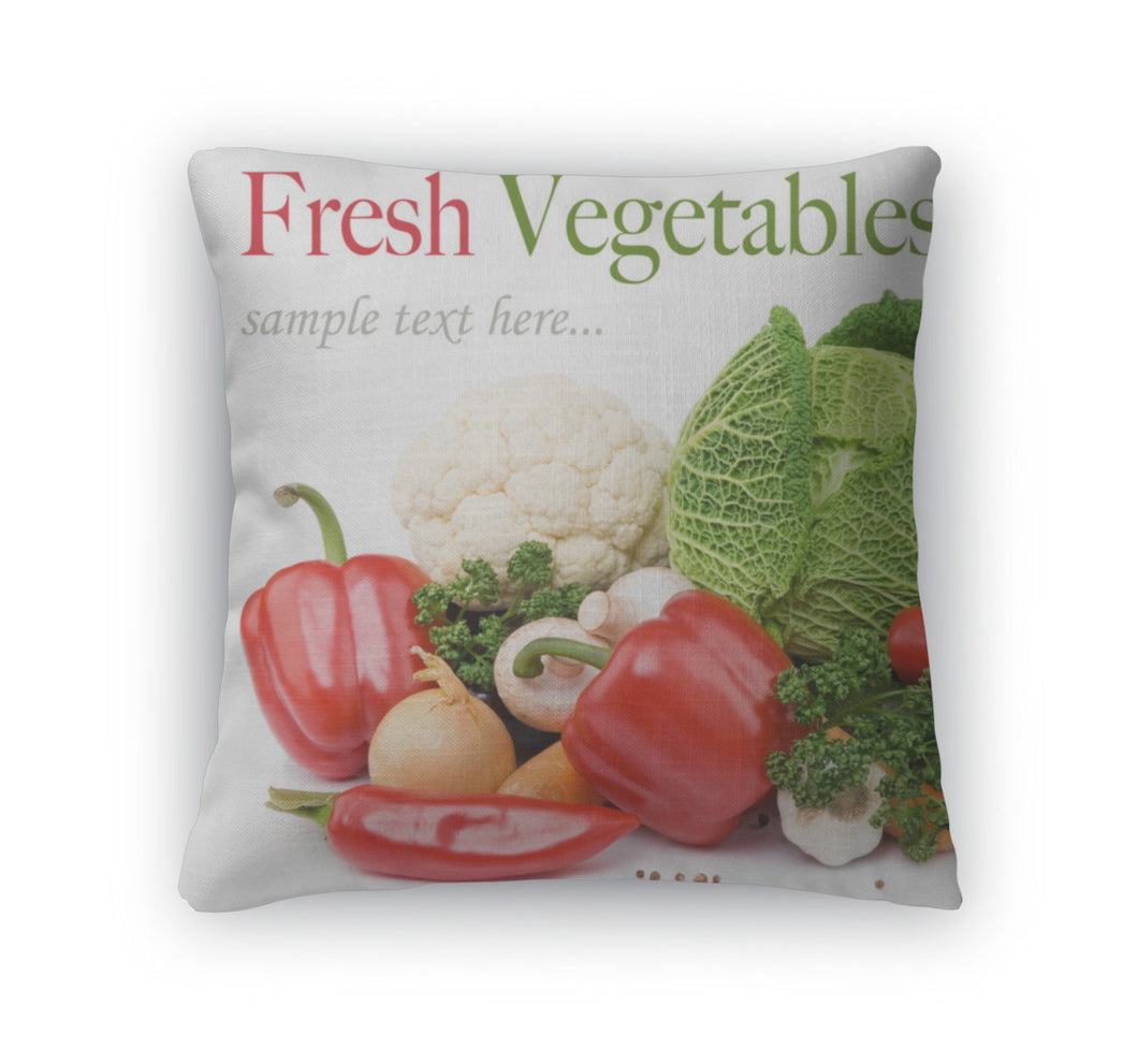 Throw Pillow, Fresh Vegetables