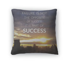 Load image into Gallery viewer, Throw Pillow, Inspirational Quote On Blurred Cities Scape
