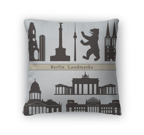 Throw Pillow, Berlin Landmarks And Monuments