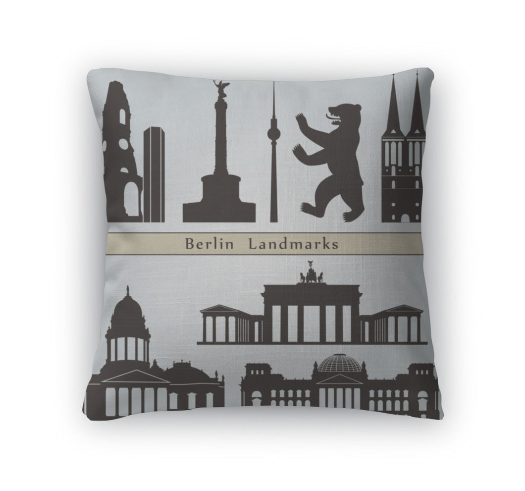 Throw Pillow, Berlin Landmarks And Monuments