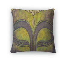 Load image into Gallery viewer, Throw Pillow, Buddha Face Acrylic Painting