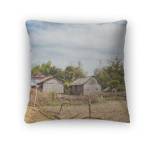 Load image into Gallery viewer, Throw Pillow, Cambodian Village Near Tonlesap Lake