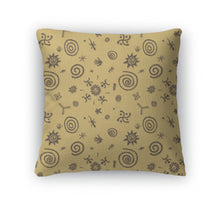 Load image into Gallery viewer, Throw Pillow, Cave Paintings Pattern