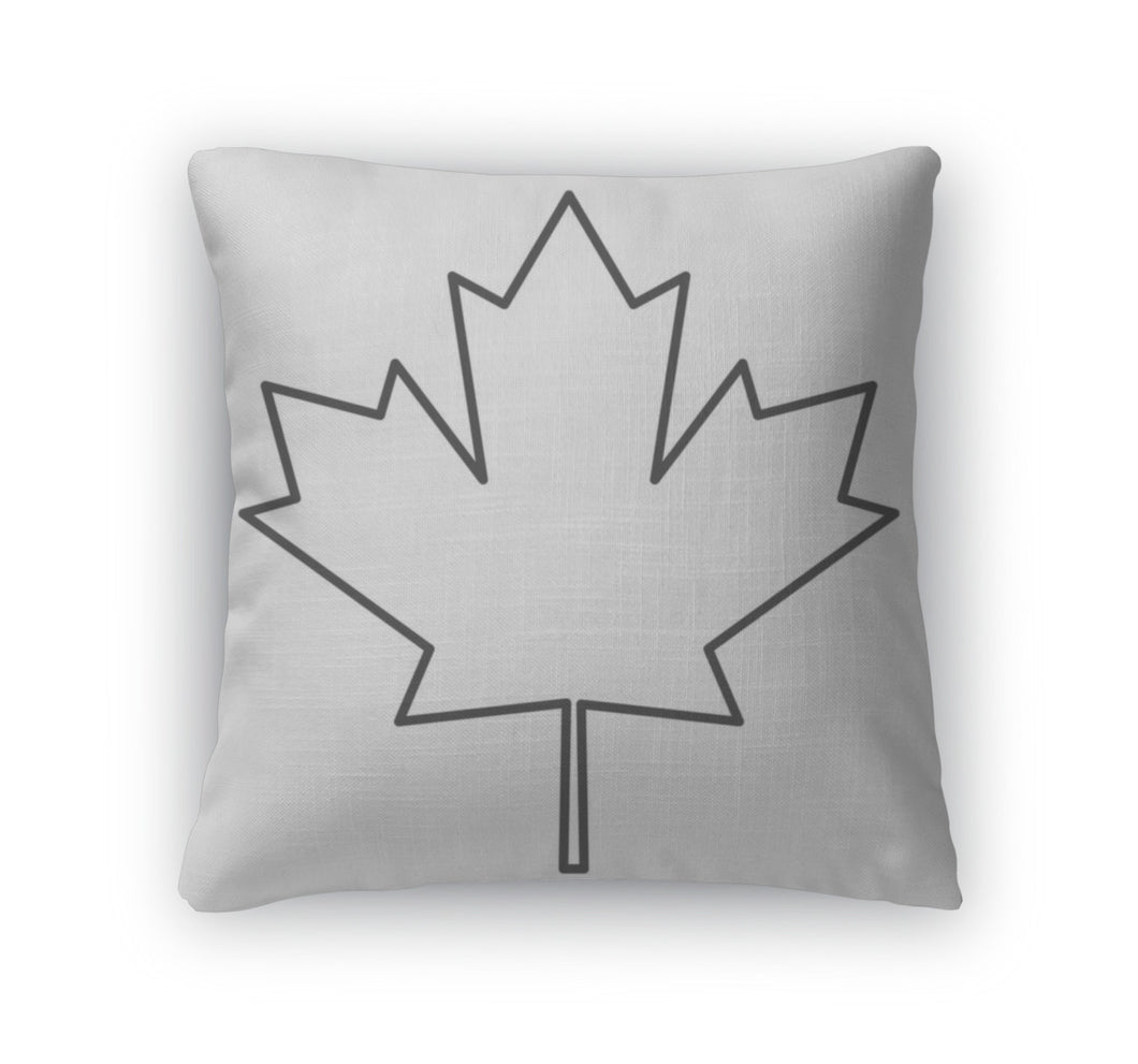 Throw Pillow, Canada Flag Maple Leaf Icon