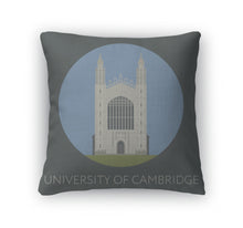 Load image into Gallery viewer, Throw Pillow, University Of Cambridge Flat Design Illustration