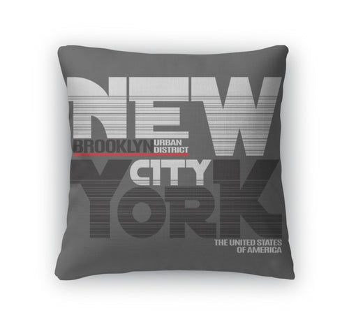 Throw Pillow, New York City Tshirt