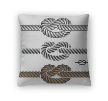 Load image into Gallery viewer, Throw Pillow, Black Rope Knot Symbols