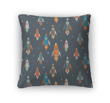 Load image into Gallery viewer, Throw Pillow, Pattern Of Colorful Spaceships