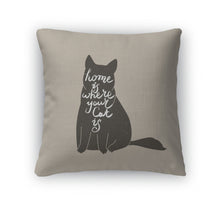 Load image into Gallery viewer, Throw Pillow, Cute Cat Character A