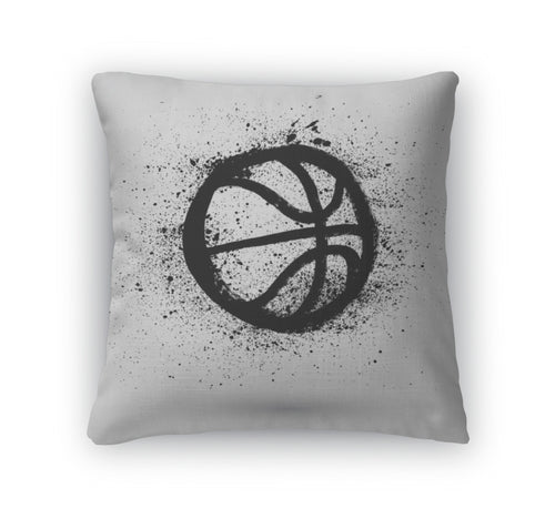 Throw Pillow, Grunge Basketball