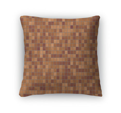 Throw Pillow, Brown Tile