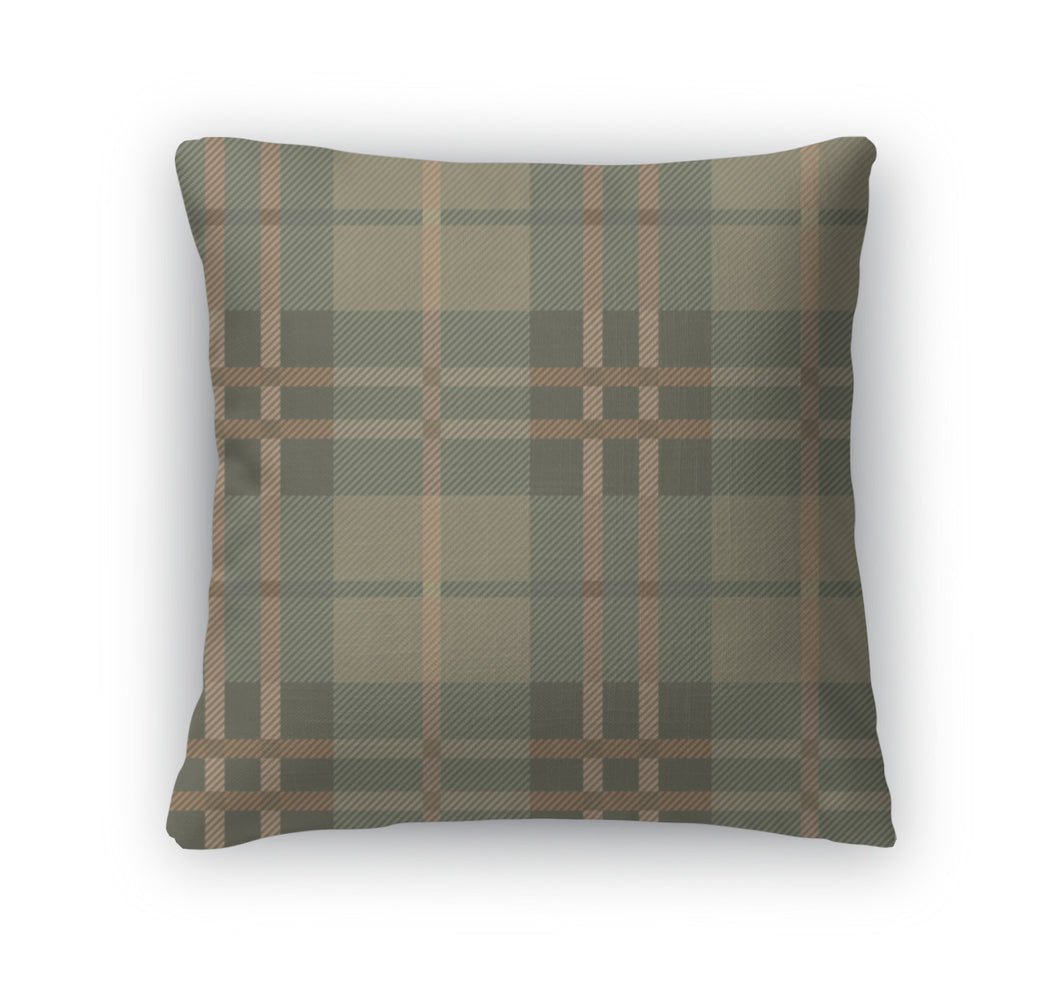 Throw Pillow, Tartan Plaid Pattern