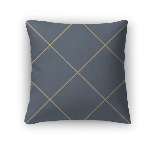 Throw Pillow, Pattern With The Mesh Grid Abstract Geometric Rhombuses Wallpaper