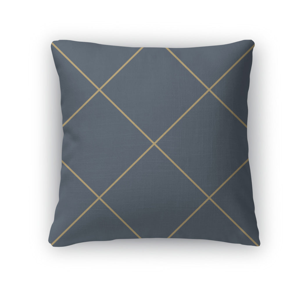 Throw Pillow, Pattern With The Mesh Grid Abstract Geometric Rhombuses Wallpaper