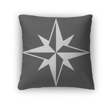 Load image into Gallery viewer, Throw Pillow, Wind Rose Solid Icon Navigation And Travel