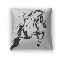 Load image into Gallery viewer, Throw Pillow, Jumping Rider And Horse