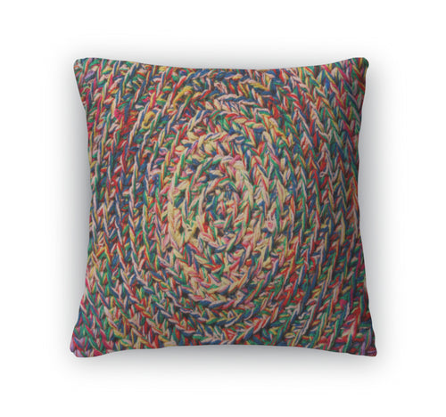 Throw Pillow, Colorful Crochet Pattern
