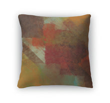 Load image into Gallery viewer, Throw Pillow, Art Abstract Acrylic And Pencil In Red Yellow Brown