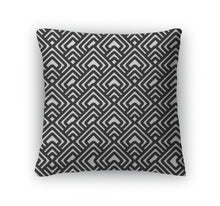 Load image into Gallery viewer, Throw Pillow, Geometric Black White Pattern
