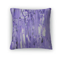 Load image into Gallery viewer, Throw Pillow, Purple And White Abstract Art Painting