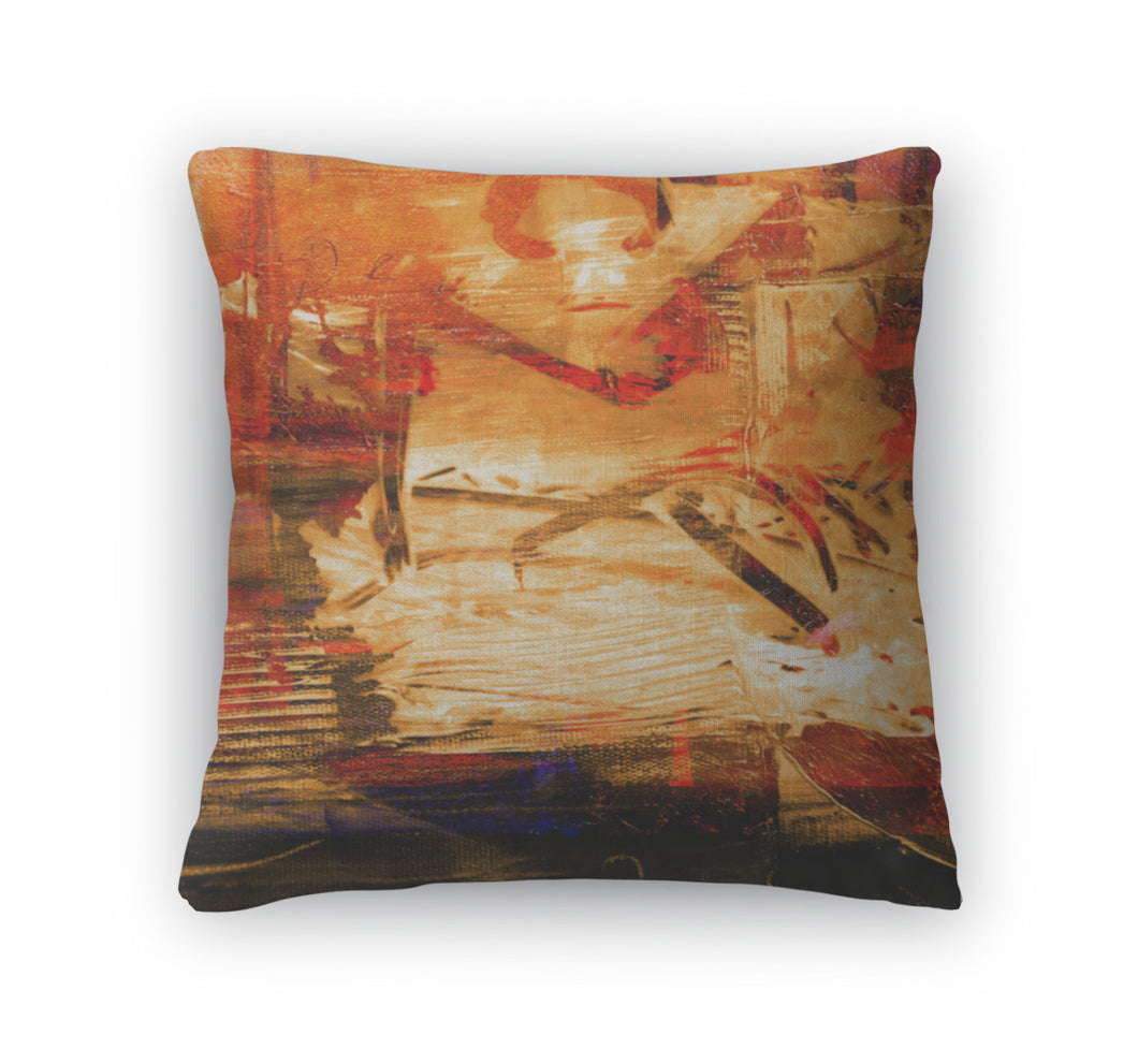 Throw Pillow, Abstract On Canvas