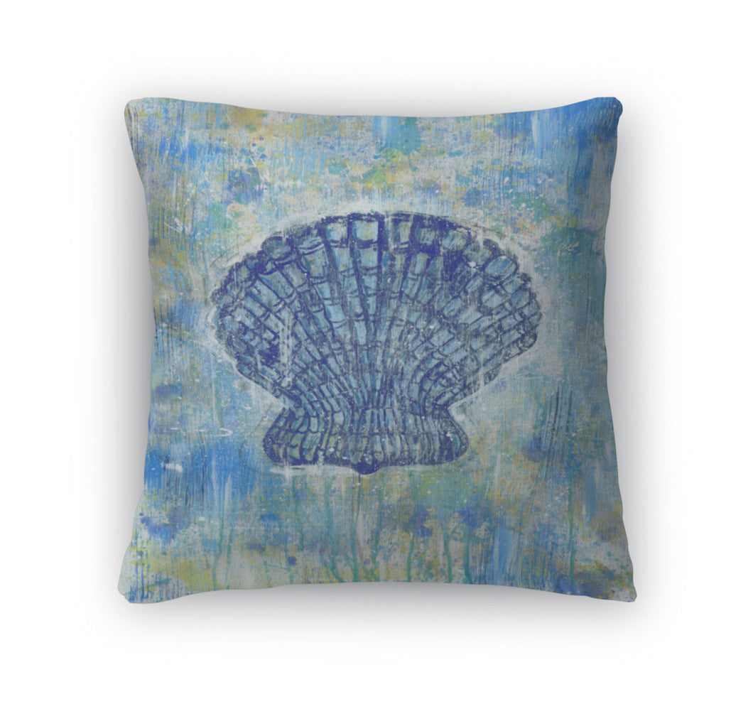 Throw Pillow, Seashell Pectinidae Art Painting