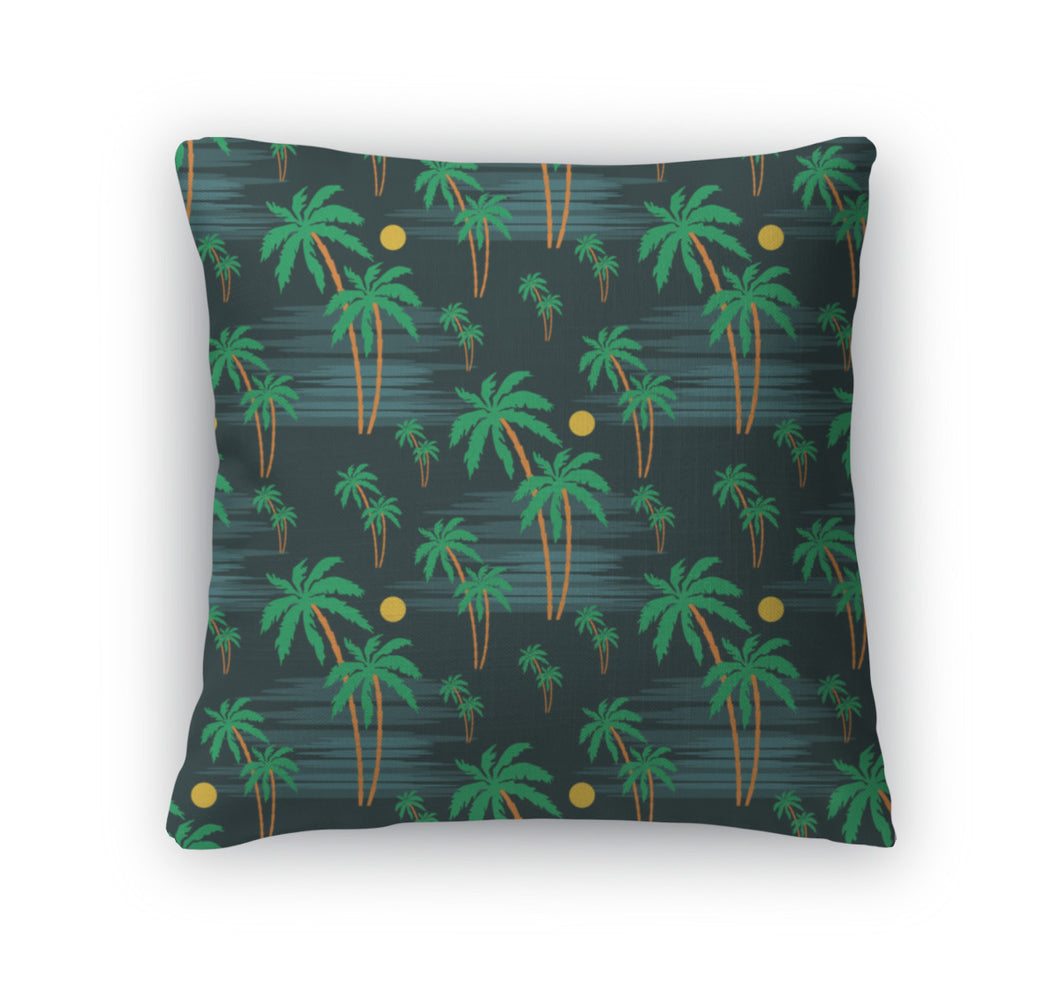 Throw Pillow, Palm Pattern