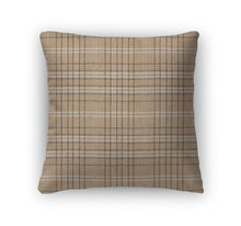 Load image into Gallery viewer, Throw Pillow, Beige Check Plaid Pattern