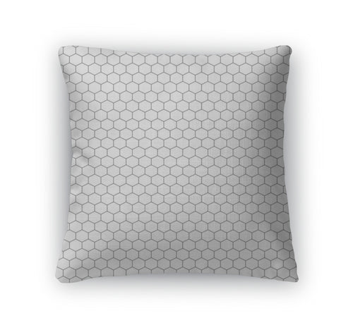 Throw Pillow, Honeycomb Outline