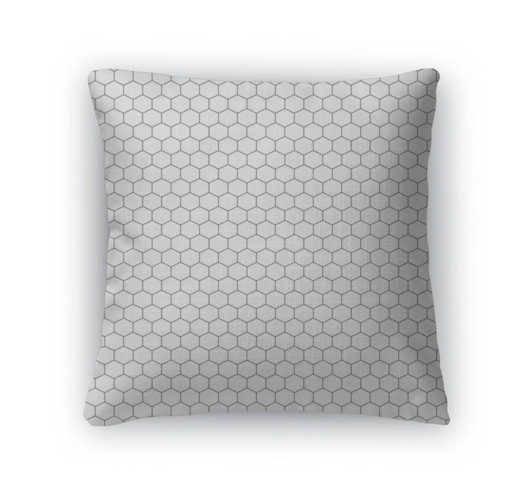 Throw Pillow, Honeycomb Outline