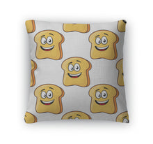 Load image into Gallery viewer, Throw Pillow, Pattern Of Cartoon Bread Toast Slices