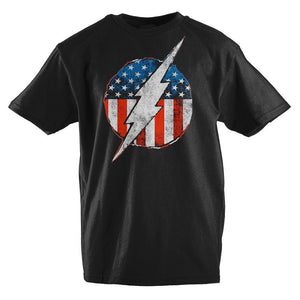 Youth Boys Flash TShirt Flash Symbol Red White and Blue Shirt