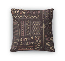 Load image into Gallery viewer, Throw Pillow, African Pattern Wallpaper Tile