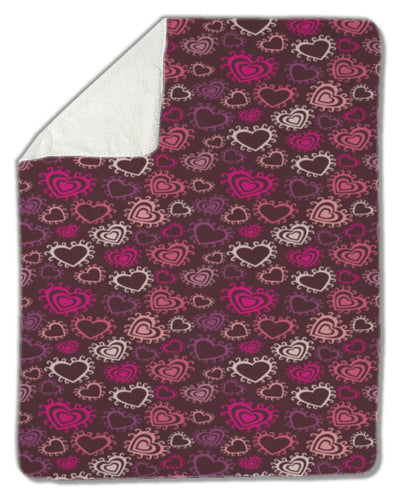 Blanket, Romantic pattern with hearts