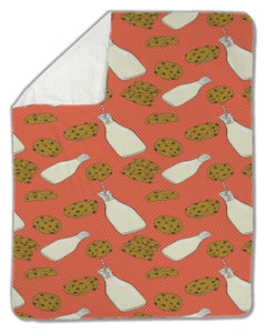 Blanket, Milk and cookies pattern
