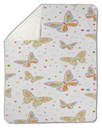Blanket, Colorful butterflies pattern