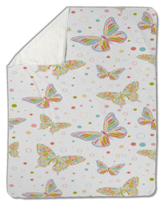 Blanket, Colorful butterflies pattern