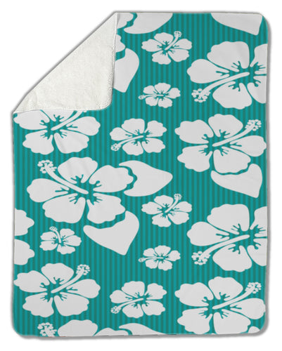 Blanket, Hawaiian hibiscus flower
