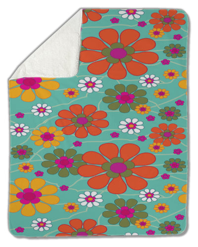 Blanket, Vintage decorative flowers