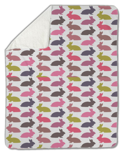 Blanket, Colorful rabbit pattern