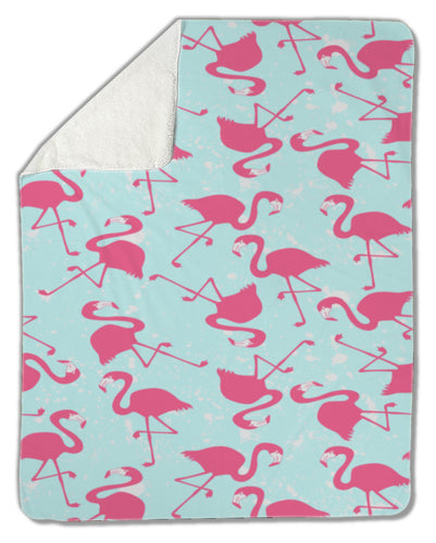 Blanket, Pink flamingos