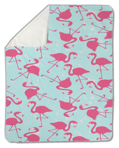Blanket, Pink flamingos