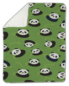 Blanket, Panda bear pattern