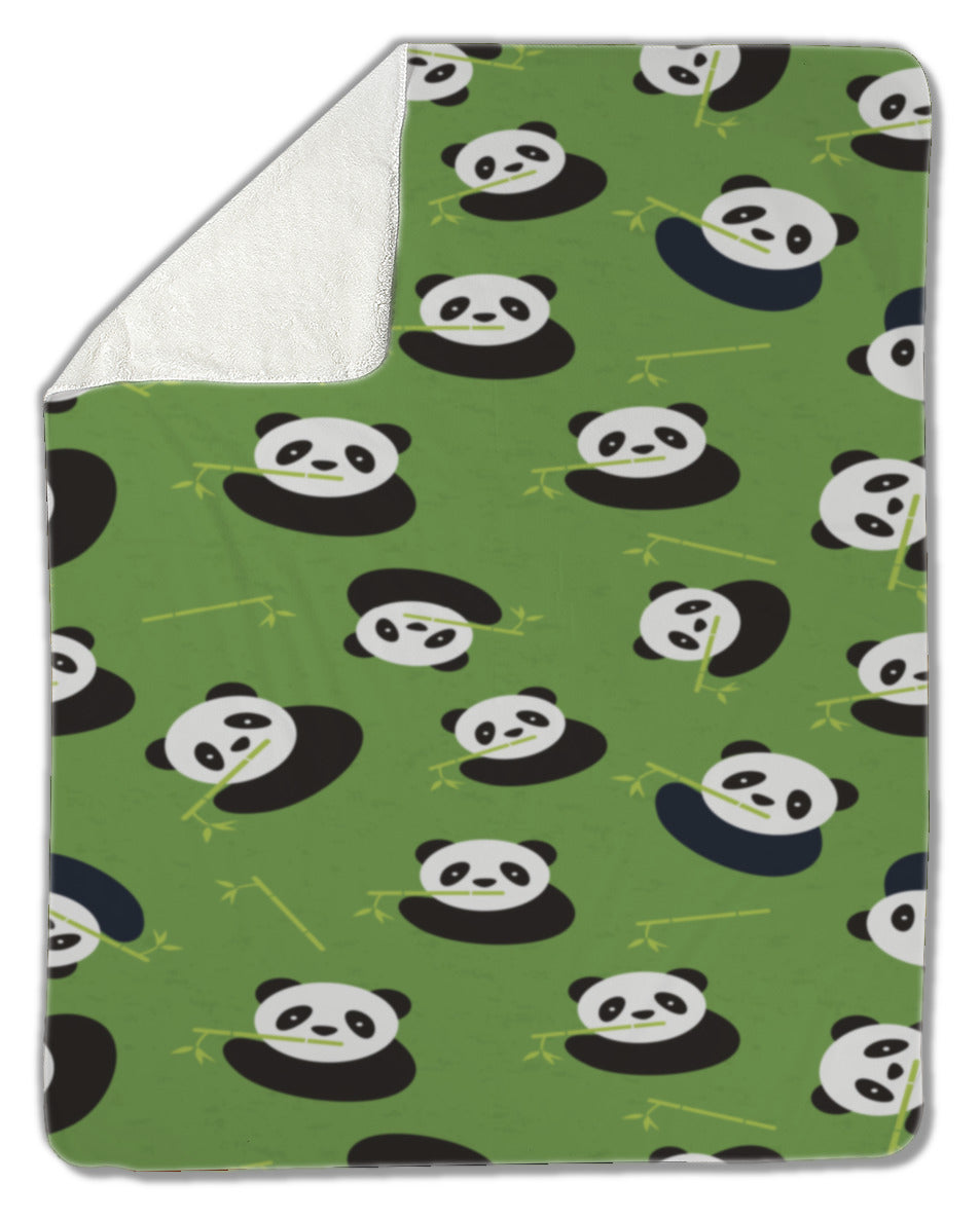 Blanket, Panda bear pattern