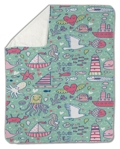 Blanket, Marine pattern