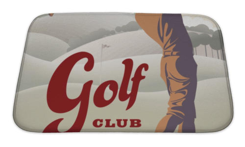 Bath Mat, Golf Player On The Field