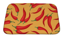 Load image into Gallery viewer, Bath Mat, Pattern With Fresh Ripe Chili Peppers