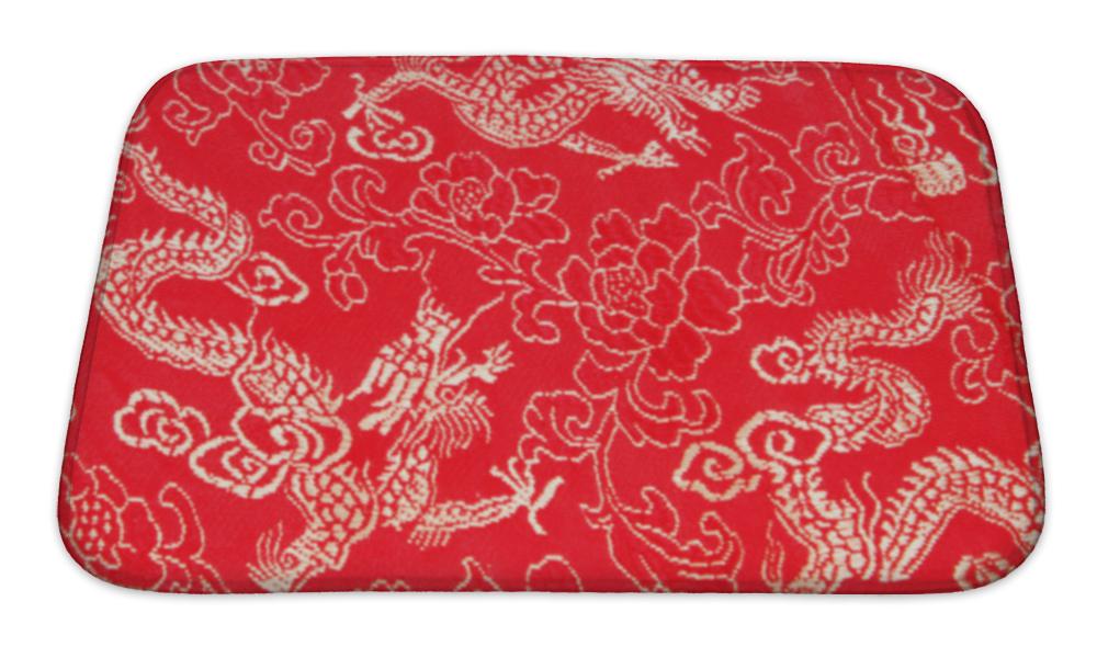 Bath Mat, Asian Dragon Pattern