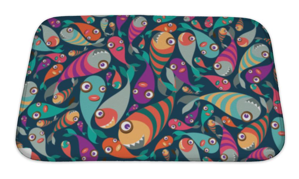 Bath Mat, Beautiful Collection Of Tropical Fish