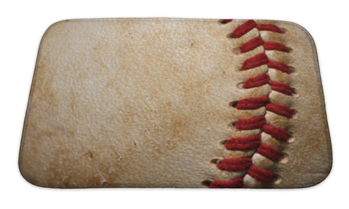 Bath Mat, Baseball Macro Close Up